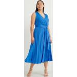 Reduzierte Blaue C&A Wickelkleider aus Polyester für Damen Größe M 