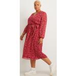 Rote C&A Chiffonkleider aus Jersey für Damen Größe XL 