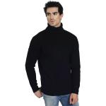 Reduzierte Schwarze Rollkragen Kaschmir-Pullover aus Wolle für Herren 