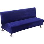 Marineblaue Moderne Sofabezüge 3 Sitzer aus Samt maschinenwaschbar 