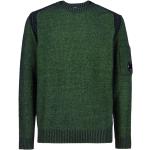 Reduzierte Grüne C.P. COMPANY Rundhals-Ausschnitt Strickpullover aus Fleece für Herren Größe M 