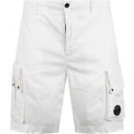 Reduzierte Weiße C.P. COMPANY Cargo-Shorts aus Baumwolle für Herren Größe M für den für den Sommer 