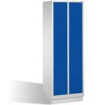 C+P® Fächerschrank EVOLO mit 5 Fächern übereinander, Blau, Blau, Stahltüren 10 Abteile, 60 cm Blau