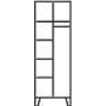 Hellgraue Schließfachschränke aus Stahl mit Beinen Breite 0-50cm, Höhe 0-50cm, Tiefe 0-50cm 