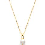 Reduzierte Goldene Perlenketten vergoldet aus Gold 18 Karat mit Echte Perle für Damen 