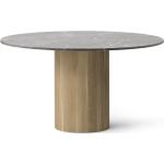 Hellbraune Vipp Runde Design Tische 130 cm aus Massivholz 