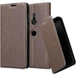 Braune Sony Xperia XZ3 Cases Art: Flip Cases aus Kunstleder 