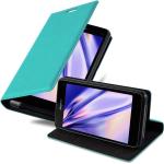 Türkise Sony Xperia Z1 Compact Cases Art: Flip Cases aus Kunstleder 