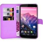 Violette Nexus 6 Hüllen Art: Flip Cases aus Kunstleder 