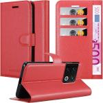 Rote Cadorabo OnePlus 10 Pro Hüllen Art: Flip Cases aus Kunstleder mit Ständer 