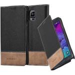 Schwarze Samsung Galaxy Note 4 Cases Art: Flip Cases aus Kunstleder 