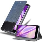 Dunkelblaue Cadorabo Nexus 5 Hüllen Art: Flip Cases aus Kunststoff 