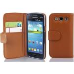 Braune Cadorabo Samsung Galaxy Core Cases Art: Flip Cases aus Kunststoff 