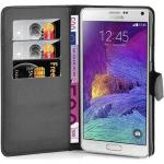 Schwarze Cadorabo Samsung Galaxy Note 4 Cases Art: Flip Cases aus Kunststoff 
