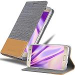 Hellgraue Cadorabo Samsung Galaxy S7 Hüllen Art: Flip Cases 