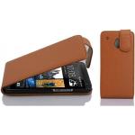 Braune HTC One Mini Cases Art: Flip Cases aus Kunstleder mini 
