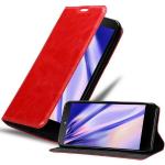 Rote Cadorabo Nexus 5 Hüllen Art: Flip Cases aus Kunstleder klappbar 