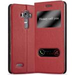 Rote Cadorabo LG G4 Cases Art: Flip Cases aus Kunstleder klappbar 