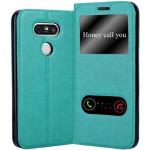 Mintgrüne Cadorabo LG G5 Cases Art: Flip Cases aus Kunstleder klappbar 