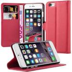 Rote Cadorabo iPhone 6/6S Cases Art: Flip Cases aus Kunstleder klappbar 