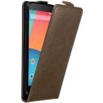Braune Cadorabo Nexus 5 Hüllen Art: Flip Cases aus Kunstleder klappbar 