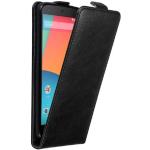 Schwarze Cadorabo Nexus 5 Hüllen Art: Flip Cases aus Kunstleder klappbar 