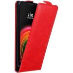 Rote Cadorabo LG X Power Cases Art: Flip Cases aus Kunstleder klappbar 