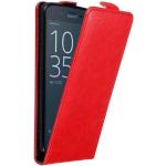 Rote Cadorabo Sony Xperia XZ Cases Art: Flip Cases aus Kunstleder klappbar 