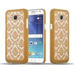 Goldene Paisley Samsung Galaxy J5 Cases 2015 Art: Hard Cases mit Mandala-Motiv durchsichtig 