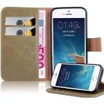 Braune Cadorabo iPhone SE Hüllen Art: Flip Cases aus Kunststoff 