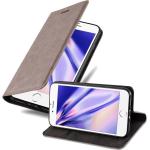 Braune Cadorabo iPhone 7 Plus Hüllen Art: Flip Cases aus Kunststoff 