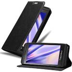 Schwarze Elegante Cadorabo BlackBerry Z10 Hüllen Art: Flip Cases mit Bildern aus Kunstleder klappbar 