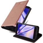 Braune Cadorabo HTC 10 Cases Art: Flip Cases 