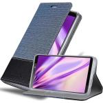 Dunkelblaue Cadorabo HTC Desire 12 Plus Cases Art: Flip Cases aus Kunstleder 