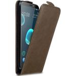 Braune Cadorabo HTC Desire 12 Plus Cases Art: Flip Cases 