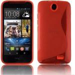 Rote Cadorabo HTC Desire 310 Cases Art: Bumper Cases aus Silikon 
