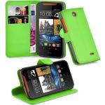 Mintgrüne Cadorabo HTC Desire 310 Cases Art: Flip Cases aus Kunststoff 