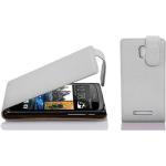 Weiße Cadorabo HTC Desire 500 Cases Art: Flip Cases aus Kunststoff 