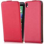 Rote Cadorabo HTC Desire 816 Cases aus Kunstleder 