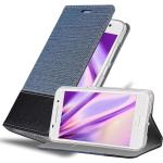 Dunkelblaue Cadorabo HTC One A9 Cases Art: Flip Cases aus Kunststoff 