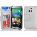 Weiße Cadorabo HTC One M8 Cases Art: Flip Cases 