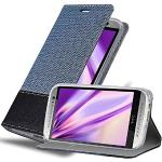 Blaue Elegante Cadorabo HTC One M8 Cases Art: Flip Cases mit Bildern aus Kunstleder klappbar 