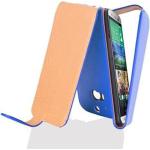 Royalblaue Cadorabo HTC One M8 Cases Art: Flip Cases aus Kunststoff 