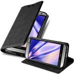 Schwarze Elegante Cadorabo HTC One M8 Cases Art: Flip Cases mit Bildern aus Kunstleder klappbar 