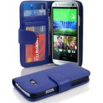 Blaue Cadorabo HTC One M8 Cases Art: Flip Cases aus Kunststoff mini 
