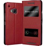 Rote Cadorabo HTC One M9 Cases Art: Flip Cases aus Kunstleder 