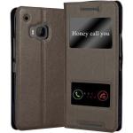 Braune Cadorabo HTC One M9 Cases Art: Flip Cases aus Kunstleder 