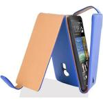Royalblaue Cadorabo HTC One Max Cases Art: Flip Cases aus Kunstleder 
