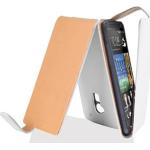 Weiße Cadorabo HTC One Max Cases Art: Flip Cases aus Kunstleder 