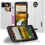 Weiße Cadorabo HTC One X Cases Art: Flip Cases aus Kunststoff 